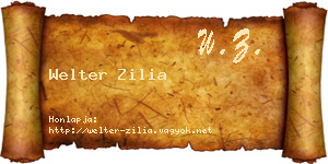 Welter Zilia névjegykártya